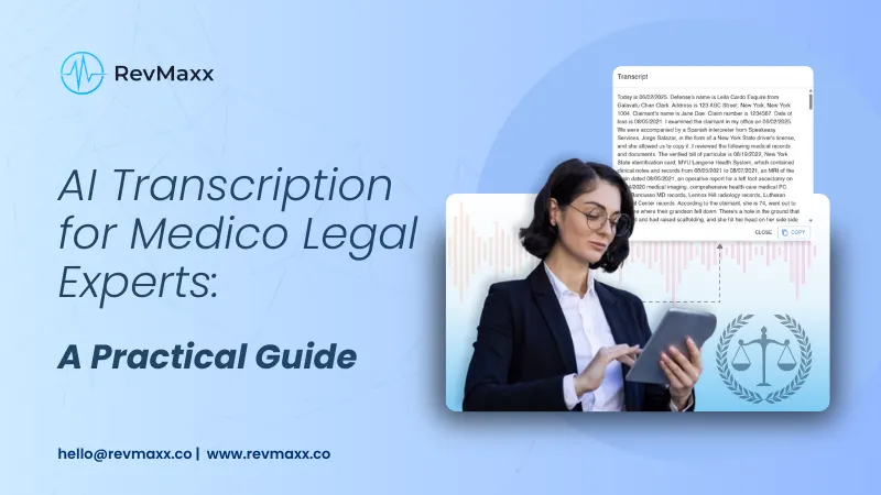 AI Transcription for Medico-Legal Experts