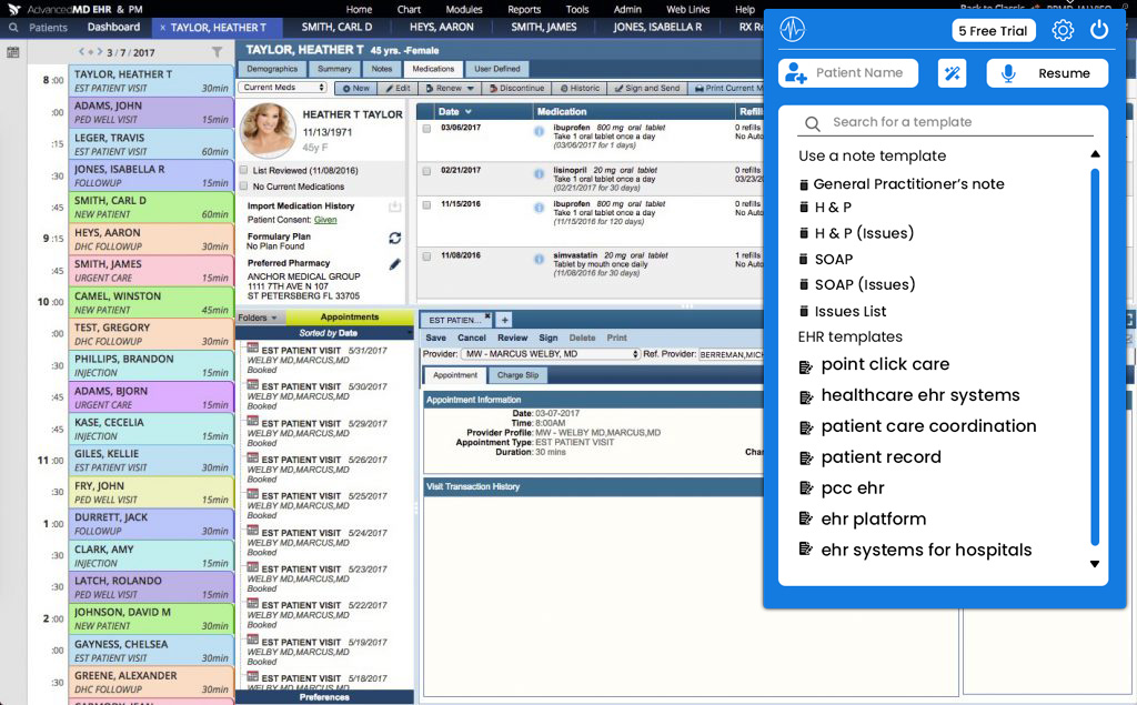 AdvanceMD chrome extension
